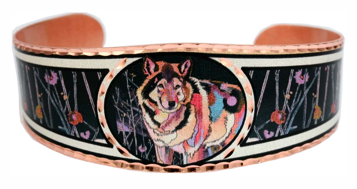 Night wolf art bracelet designed by Bob Coonts Night wolf art bracelet designed by Bob Coonts