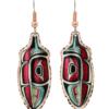 Copper feather earrings created in Native Haida design