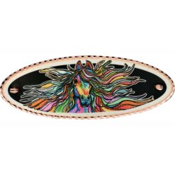 Buy rainbow horse Hair clip handmade from original watercolor artwork