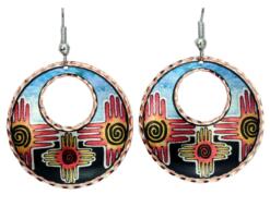 Purchase Zia Earrings symbolizes the Circle of Life: four winds, four seasons, four directions
