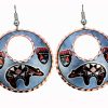 SW Native fetish bear and paws earrings for women