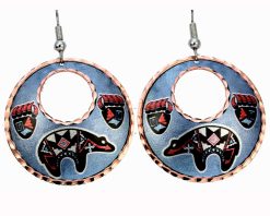 SW Native fetish bear and paws earrings for women