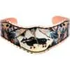 Feathers and Buffalo Bracelet Created from original Watercolor Artwork by Lynn Bean