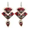 Artisanal Native Art Jewelry, Feather Artwork Earrings