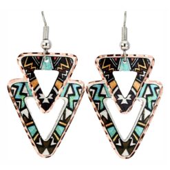 Buy Native Abstract Art Earrings in Radiant Colors