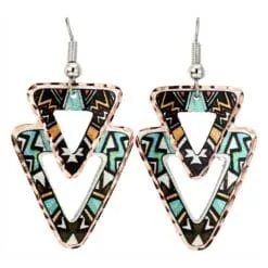 Buy Native Abstract Art Earrings in Radiant Colors