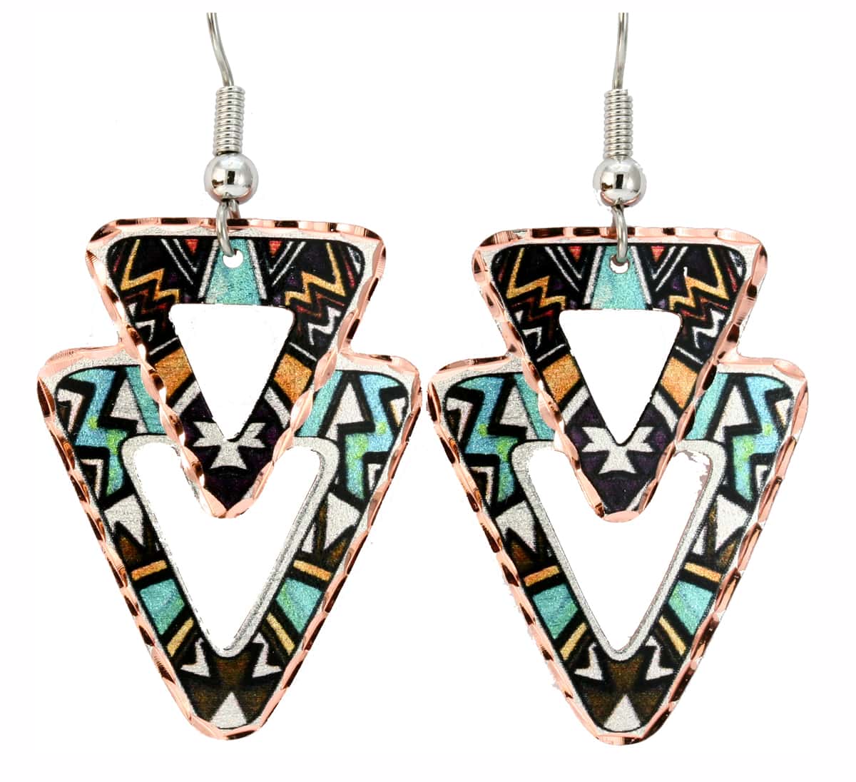 Triangle Cut Outs Native Abstract Art Jewelry Earrings Triangle Cut Outs Native Abstract Art Jewelry Earrings