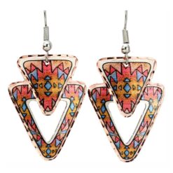 Southwestern Earrings Created in Bright Yellow, Red and Blue Colors