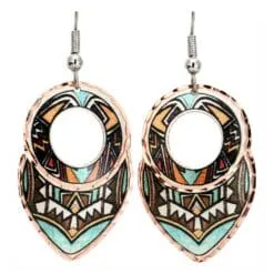 Colorful Abstract Native Indian Earrings
