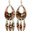 Teardrop Dangle SW Pueblo Art Earrings