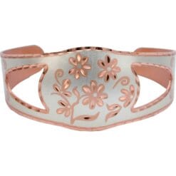 Silver plated copper flower bracelets, handmade bracelets wholesale