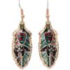 Make a bold style statement by wearing these Southwest Native fetish bear feather earrings