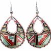 Southwest Native earrings with colorful highlights