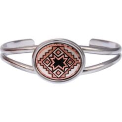 Stylish Wire Bracelets Decorated with Handmade Native American Design