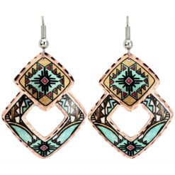 Square Zia Earrings Beautiful for Active Lifestyles
