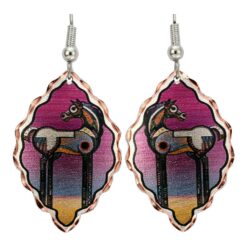 Bob Coonts Designed Art Jewelry, Spirit Stallion Horse Earrings