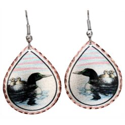 Loon Earrings Created in Watercolor Artwork by Lynn Bean