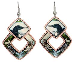 Unique Earrings with Remarkable Loon Artwork