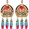 West coast Haida frog totem earrings for women who want sophisticated look
