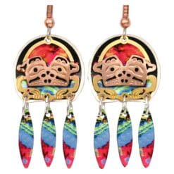 You will definitely get compliments by wearing Native West coast Haida frog totem earrings