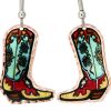 Western Cowboy Boot Earrings