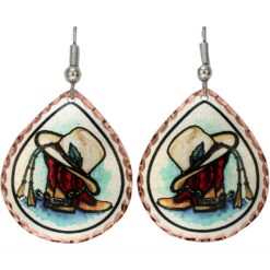 Western Cowboy Boot and Hat Earrings