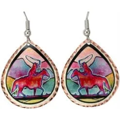 Buy Charming Cow Roping Earrings