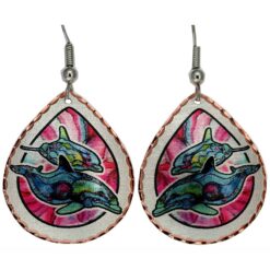 Dolphin Earrings Handmade in Alluring Artwork