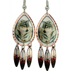 Dangle Gray Wolf Earrings For Women Who Love Wildlife