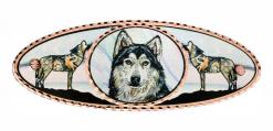 Watercolor art jewelry, wolves hair clip fashionably elegant and sophisticated