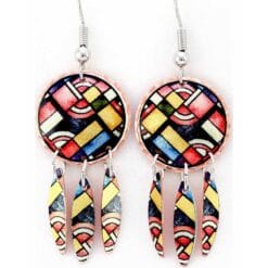 Purchase colorful dangle art deco earrings will be your timeless treasure