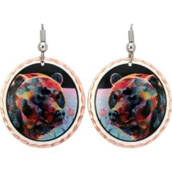 Buy Bear Earrings, Colorful Artwork Jewelry