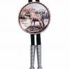 Lake Scene and Moose Bolo Ties, Wholesale Wildlife Inspired Round Copper Bolo Ties
