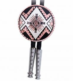 Buy original and stylish Native medicine wheel bolo tie handmade in round copper