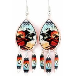 Wearing these fabulous dangle buffalo earrings will get everyone's admiration