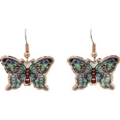 Cut out translucent color butterfly earrings for women