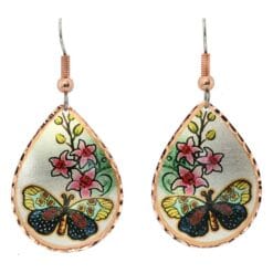Teardrop colorful and pretty butterfly earrings