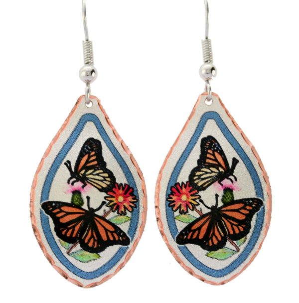 Purchase monarch butterfly earrings pretty, fun and safe to wear with surgical steel ear wires