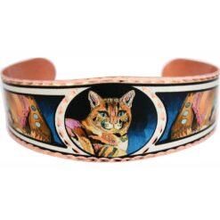 Art jewelry cat bracelets handmade from copper will evoke everyone's admiration