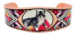 Art jewelry, cat bracelets designed by Lynn Bean. No polishing required