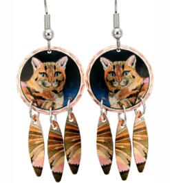 Whimsical Cat Dangle Earrings Designed by Bob Coonts