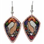 Copper Cat Earrings