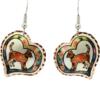 Heart-shaped colorful cat earrings casually cool and distinctive