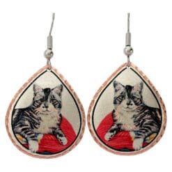 Teardrop cat earrings, perfect choice for women who love cats
