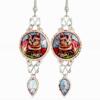 Buy dangle wire tabby cat earrings colorful and elegant for women