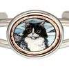 Buy black and white cat wire bracelets for a feminine look handmade from original watercolor artwork