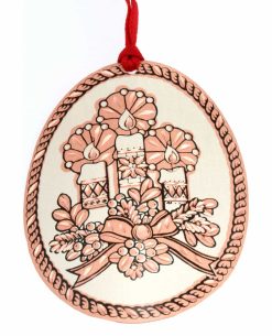 Distinctive and unique handmade Christmas tree ornament created in candles design