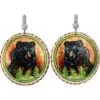 Black Bear Earrings Created in Original and Captivating Artwork