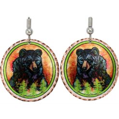 Black Bear Earrings Created in Original and Captivating Artwork