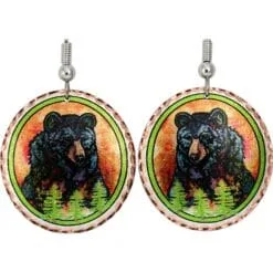 Black Bear Earrings Created in Original and Captivating Artwork